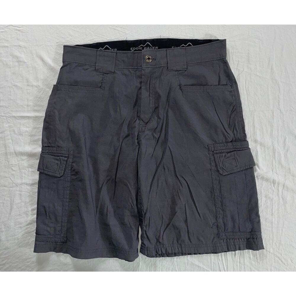 Eddie Bauer Men's Adventure Trek Cargo Hiking Shorts. Gray, Men's 32. EUC!!